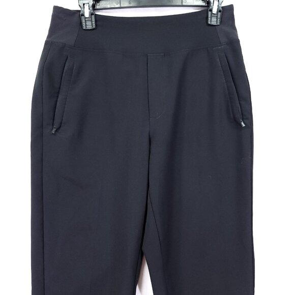 Athleta Brooklyn Ankle Pant Women's 4 Black Pull On Taper Athleisure Travel - Picture 16 of 16